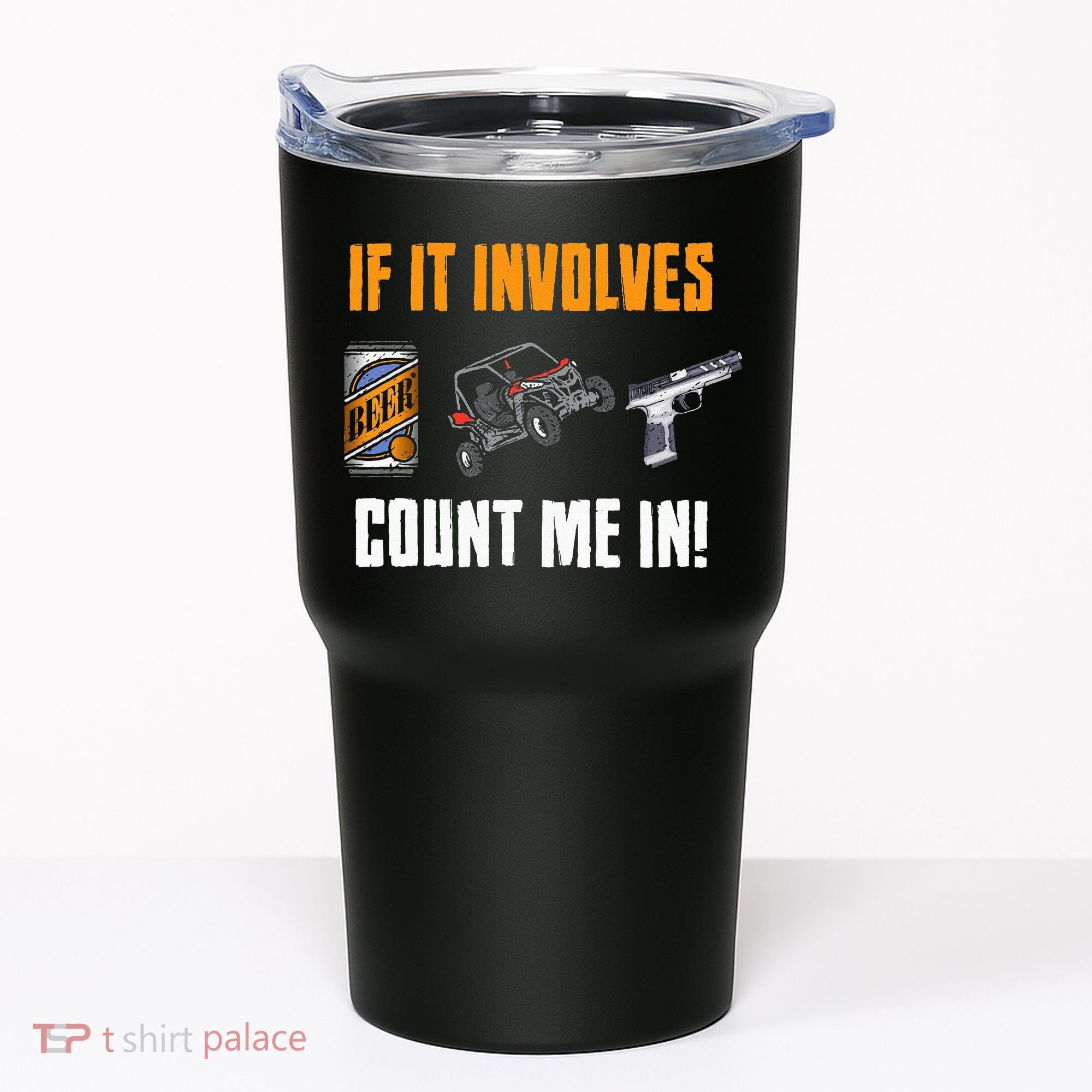 Beer UTV Guns Lover Four Wheeler Quad OffRoading SxS ATV Tumbler