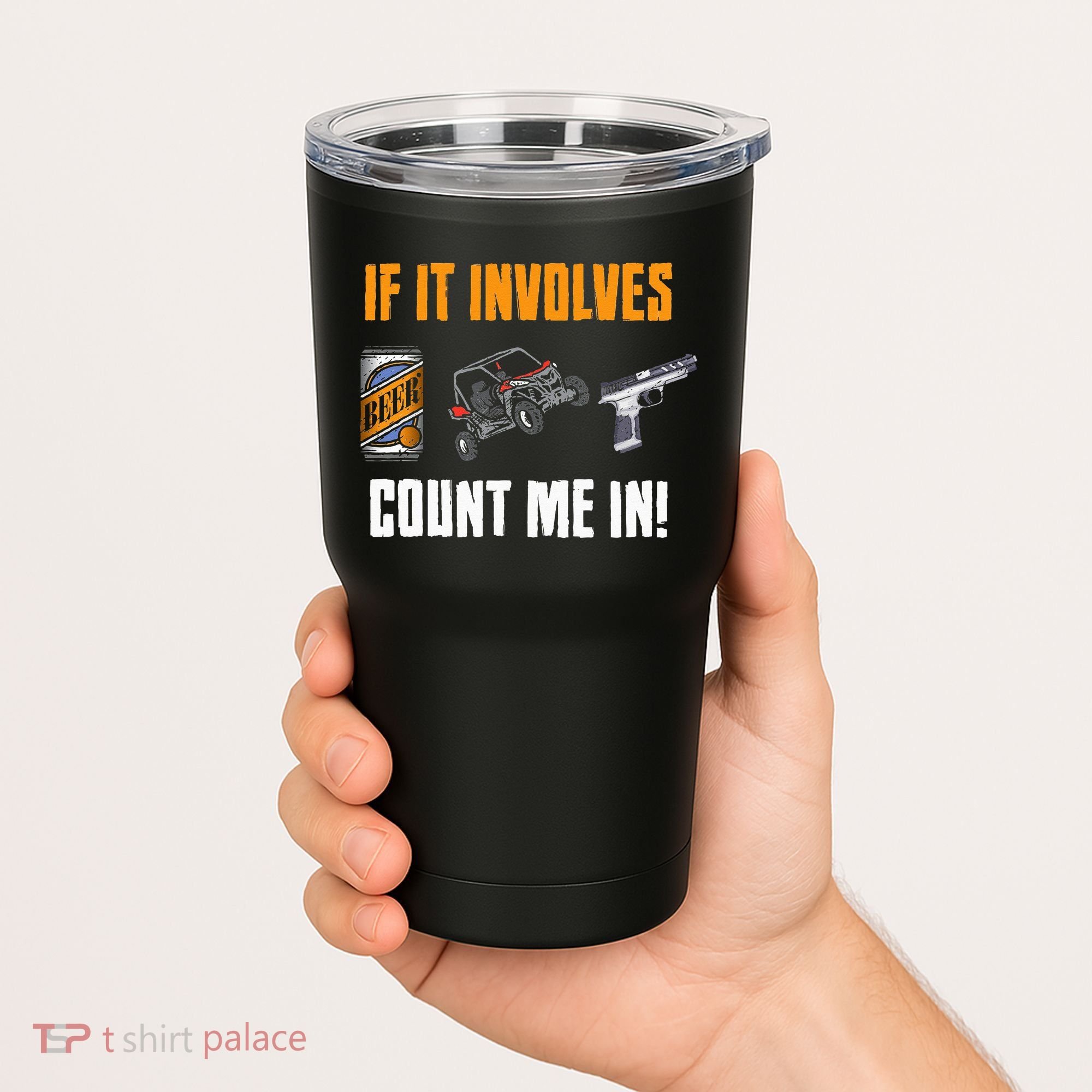 Beer UTV Guns Lover Four Wheeler Quad OffRoading SxS ATV Tumbler