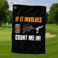 Beer UTV Guns Lover Four Wheeler Quad OffRoading SxS ATV Golf Towel thumb 1