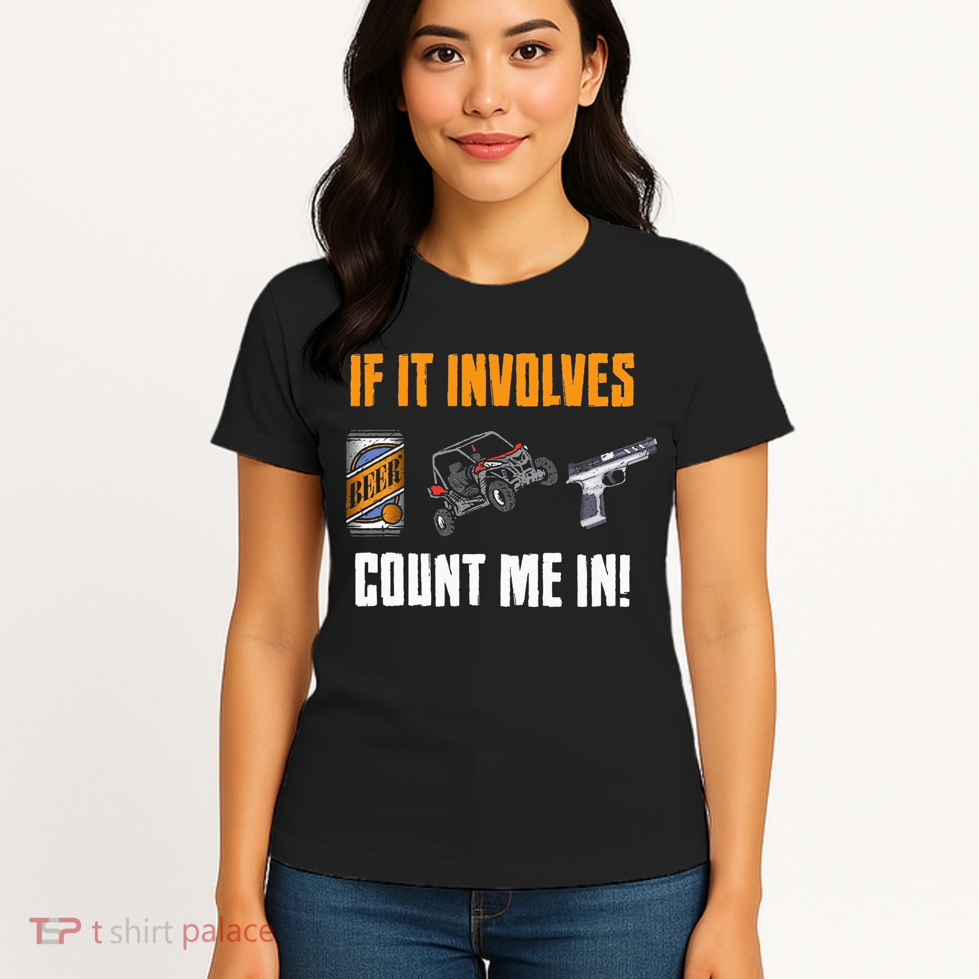 Beer UTV Guns Lover Four Wheeler Quad OffRoading SxS ATV Women's T-Shirt