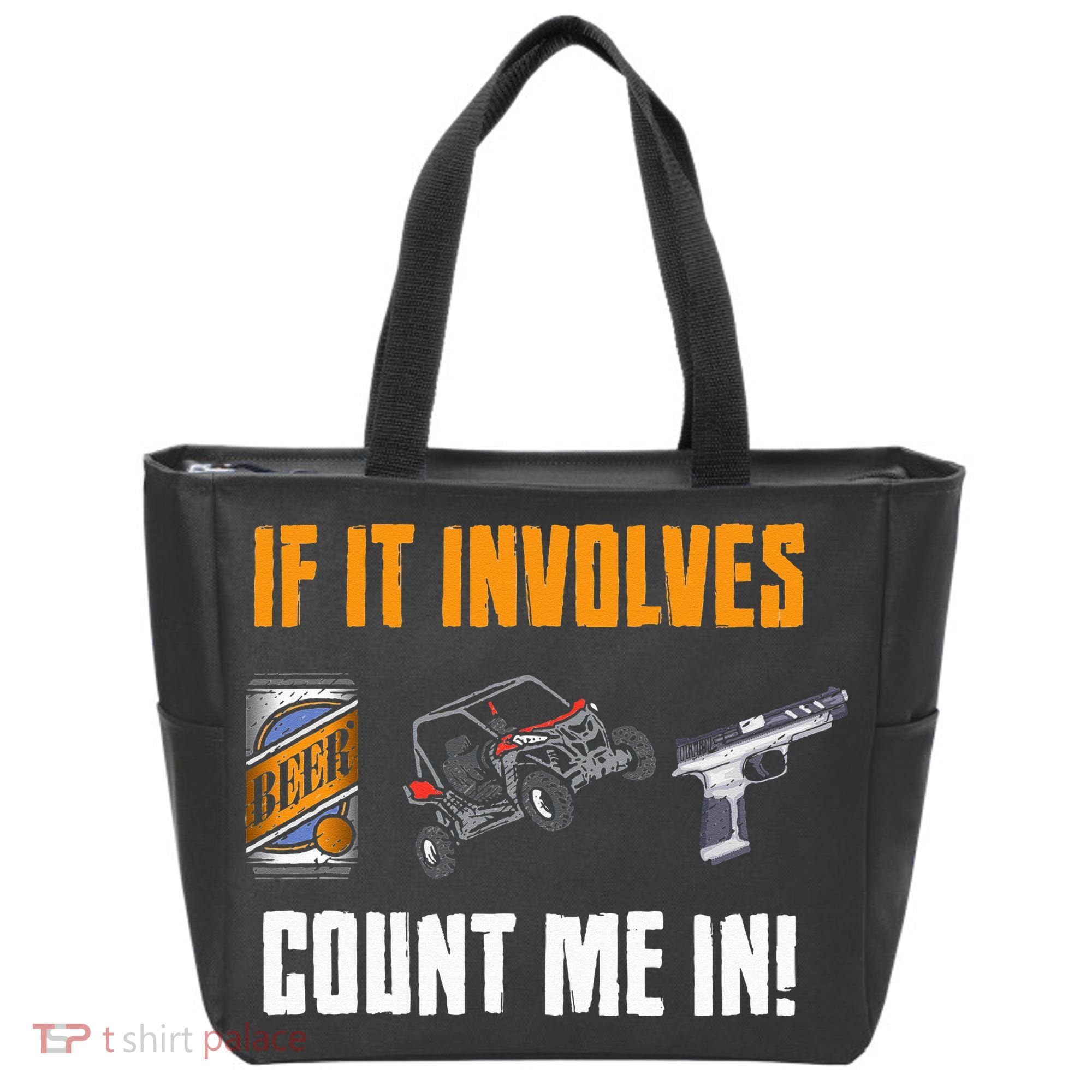Beer UTV Guns Lover Four Wheeler Quad OffRoading SxS ATV Tote Bag