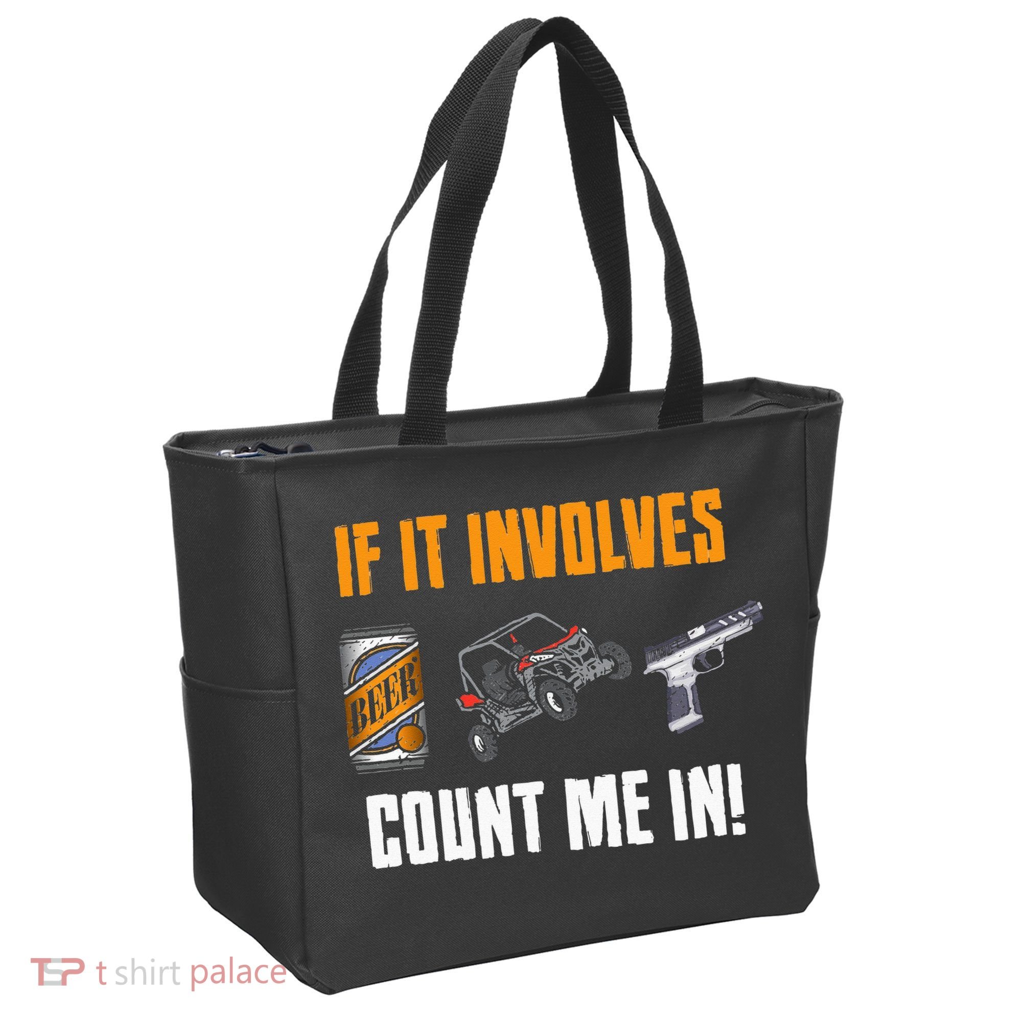 Beer UTV Guns Lover Four Wheeler Quad OffRoading SxS ATV Tote Bag