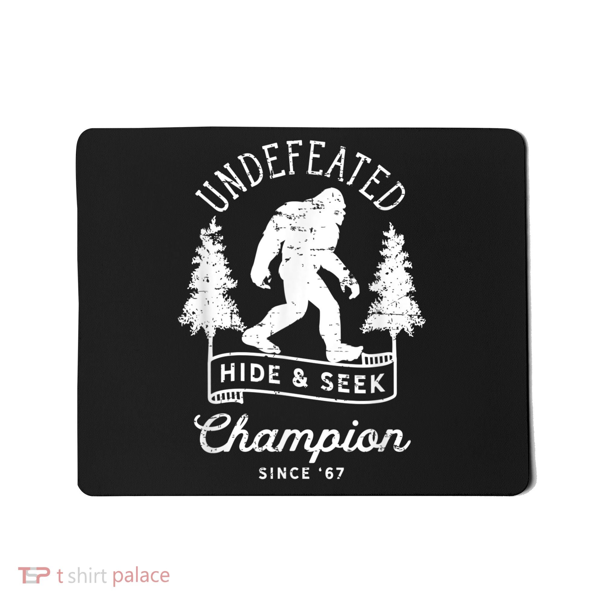 Bigfoot Undefeated Hide And Seek Champion Distressed Mousepad