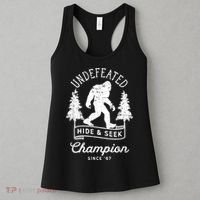 Bigfoot Undefeated Hide And Seek Champion Distressed Women's Tank Top thumb 3