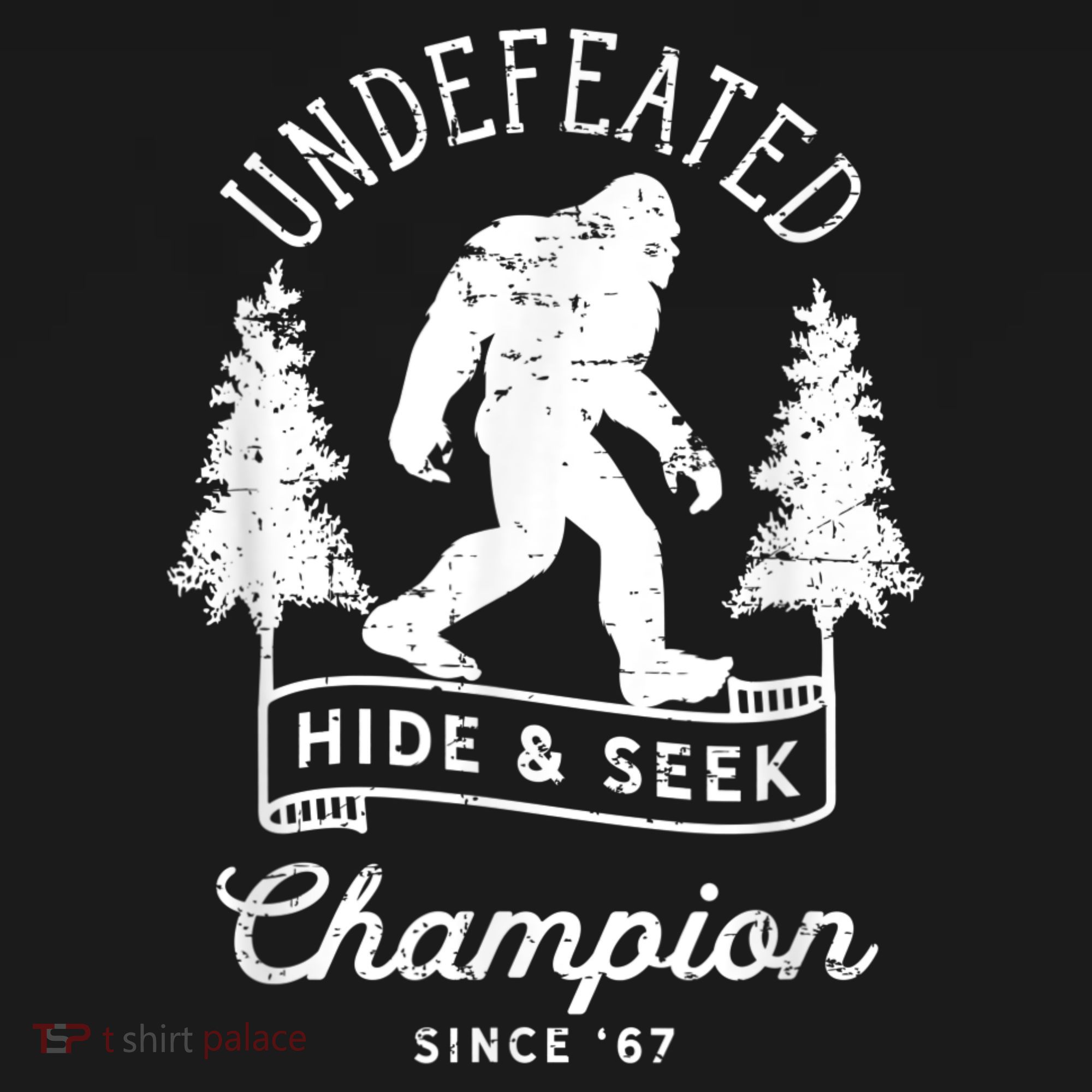 Bigfoot Undefeated Hide And Seek Champion Distressed Women's Tank Top