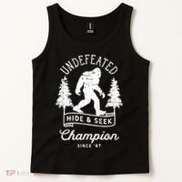 Bigfoot Undefeated Hide And Seek Champion Distressed Tank Top thumb 2