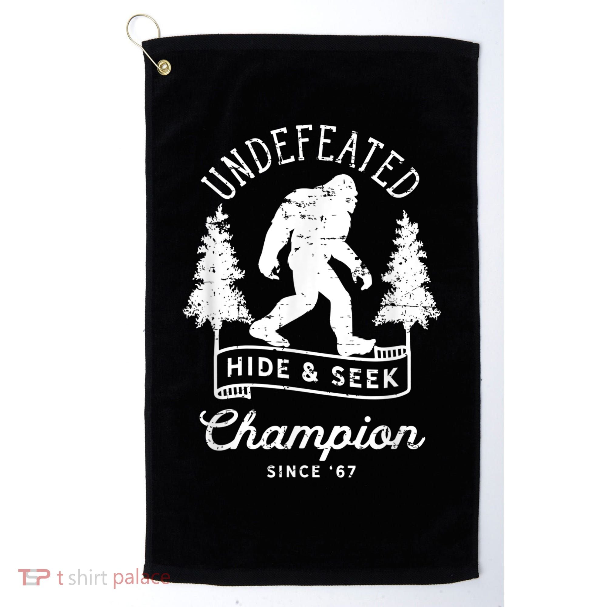 Bigfoot Undefeated Hide And Seek Champion Distressed Golf Towel