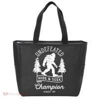 Bigfoot Undefeated Hide And Seek Champion Distressed Tote Bag thumb 0