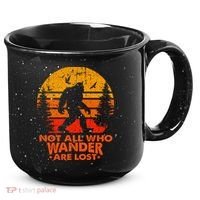 Bigfoot Undefeated Hide And Seek Champion Distressed Sunset 15oz Campfire Ceramic Mug thumb 0