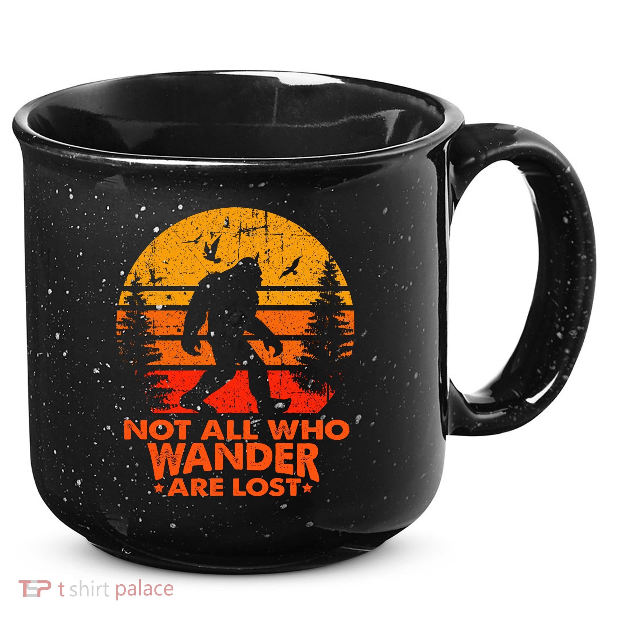 Bigfoot Undefeated Hide And Seek Champion Distressed Sunset 15oz Campfire Ceramic Mug