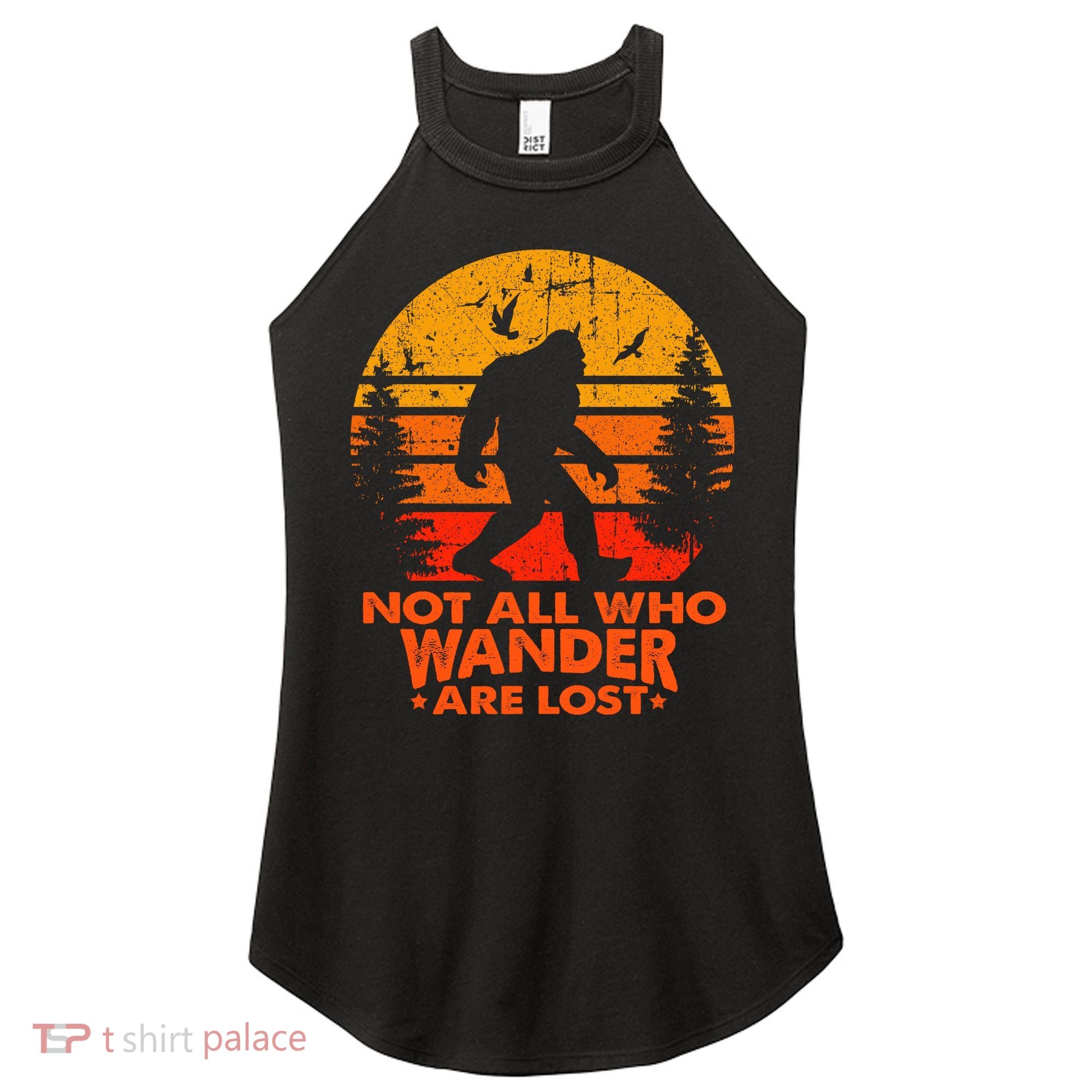 Bigfoot Undefeated Hide And Seek Champion Distressed Sunset Women's Perfect Tri Rocker Tank