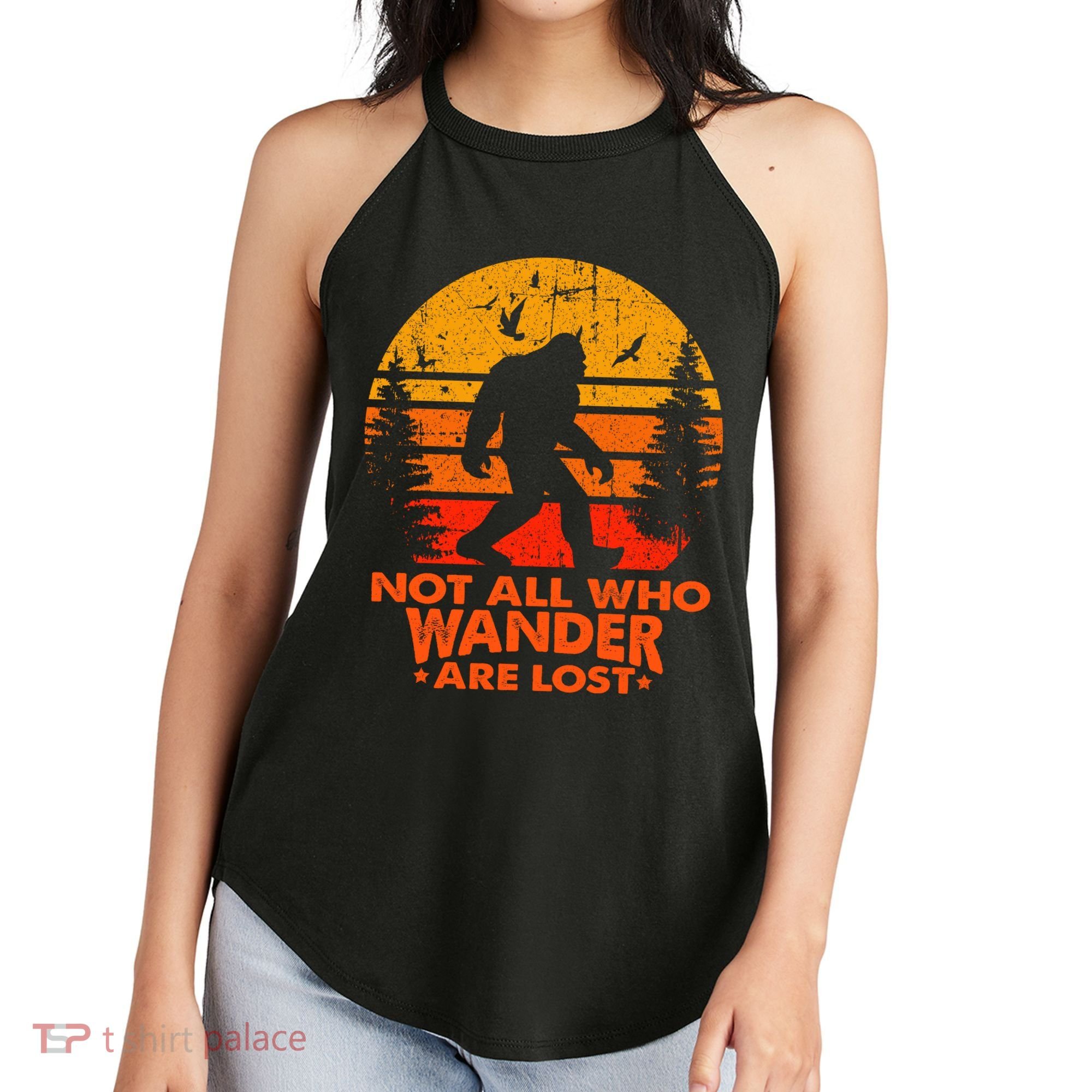 Bigfoot Undefeated Hide And Seek Champion Distressed Sunset Women's Perfect Tri Rocker Tank