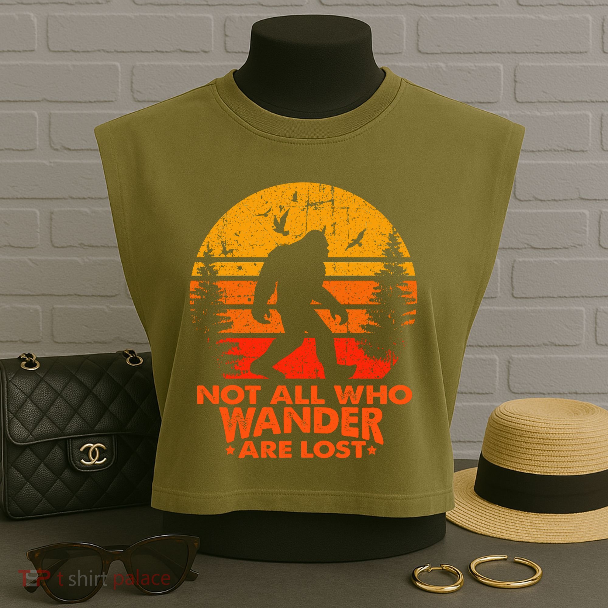 Bigfoot Undefeated Hide And Seek Champion Distressed Sunset Garment-Dyed Women's Muscle Tee