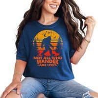 Bigfoot Undefeated Hide And Seek Champion Distressed Sunset Comfort Colors T-Shirt thumb 0