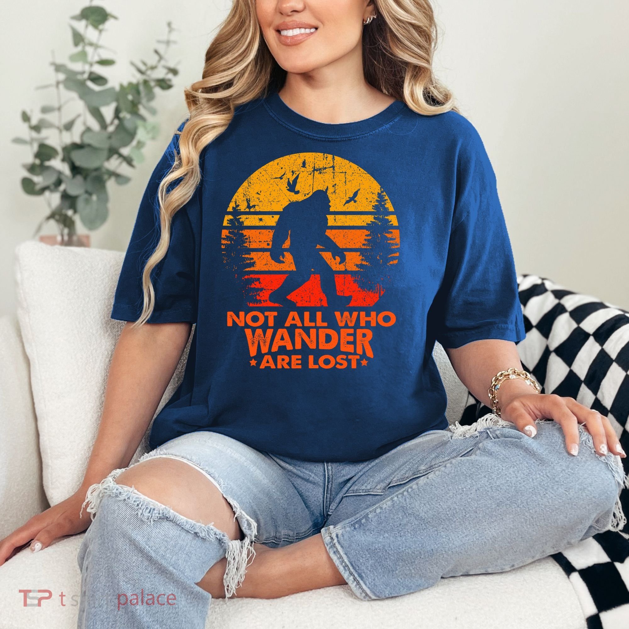 Bigfoot Undefeated Hide And Seek Champion Distressed Sunset Comfort Colors T-Shirt
