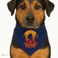 Bigfoot Undefeated Hide And Seek Champion Distressed Sunset USA-Made Doggie Bandana thumb 1