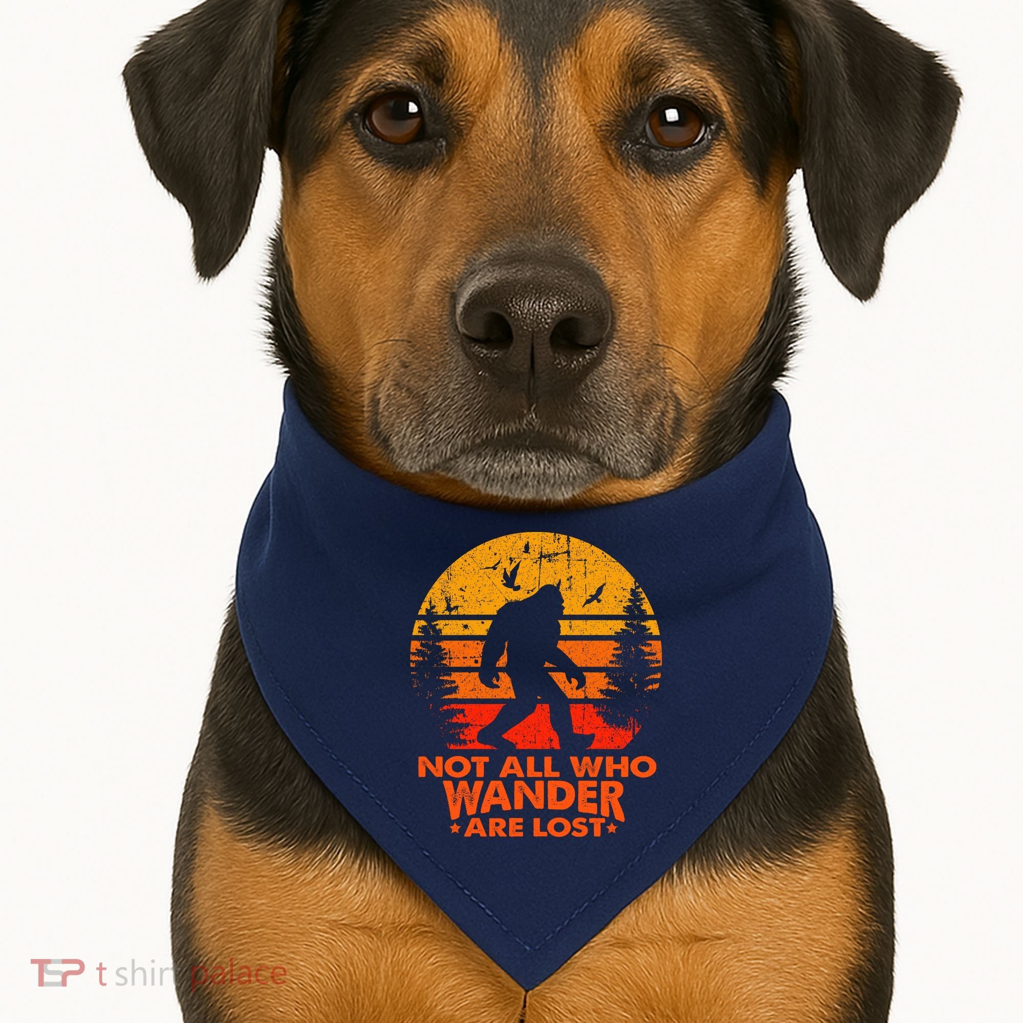 Bigfoot Undefeated Hide And Seek Champion Distressed Sunset USA-Made Doggie Bandana