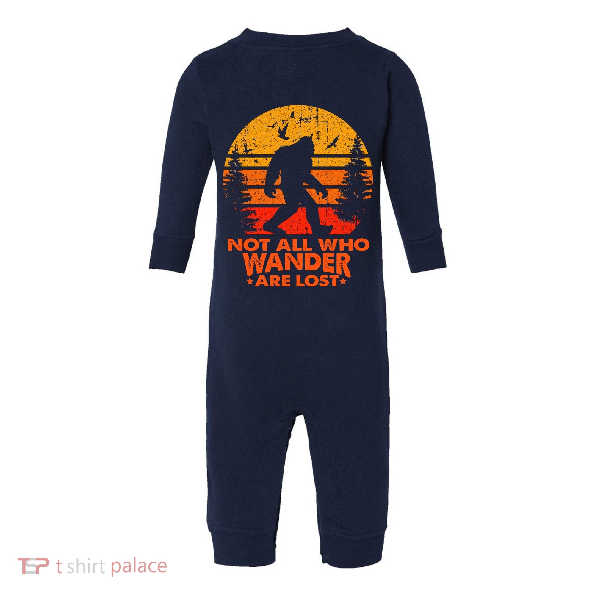 Bigfoot Undefeated Hide And Seek Champion Distressed Sunset Infant Fleece One Piece