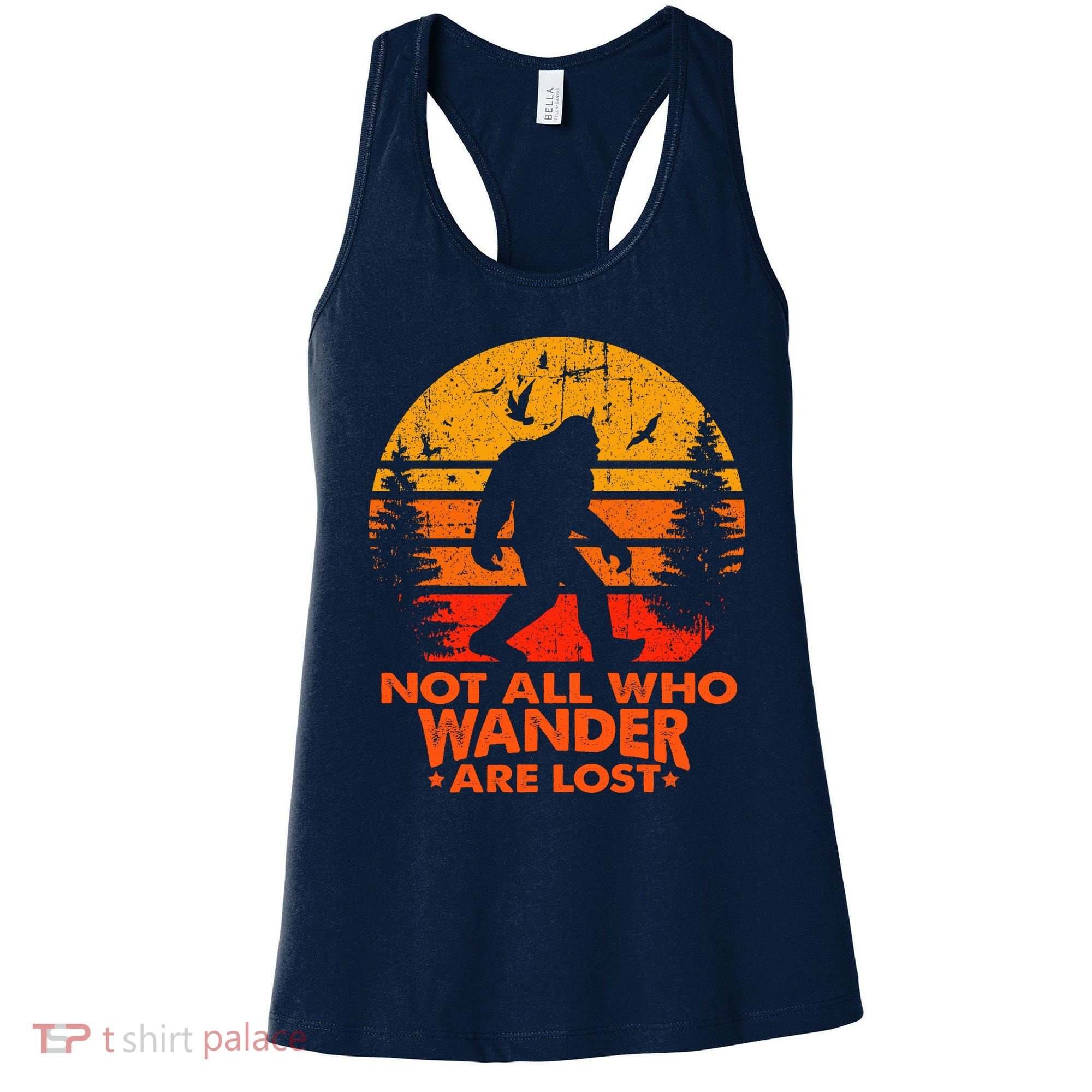 Bigfoot Undefeated Hide And Seek Champion Distressed Sunset Women's Tank Top