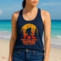 Bigfoot Undefeated Hide And Seek Champion Distressed Sunset Women's Tank Top thumb 2