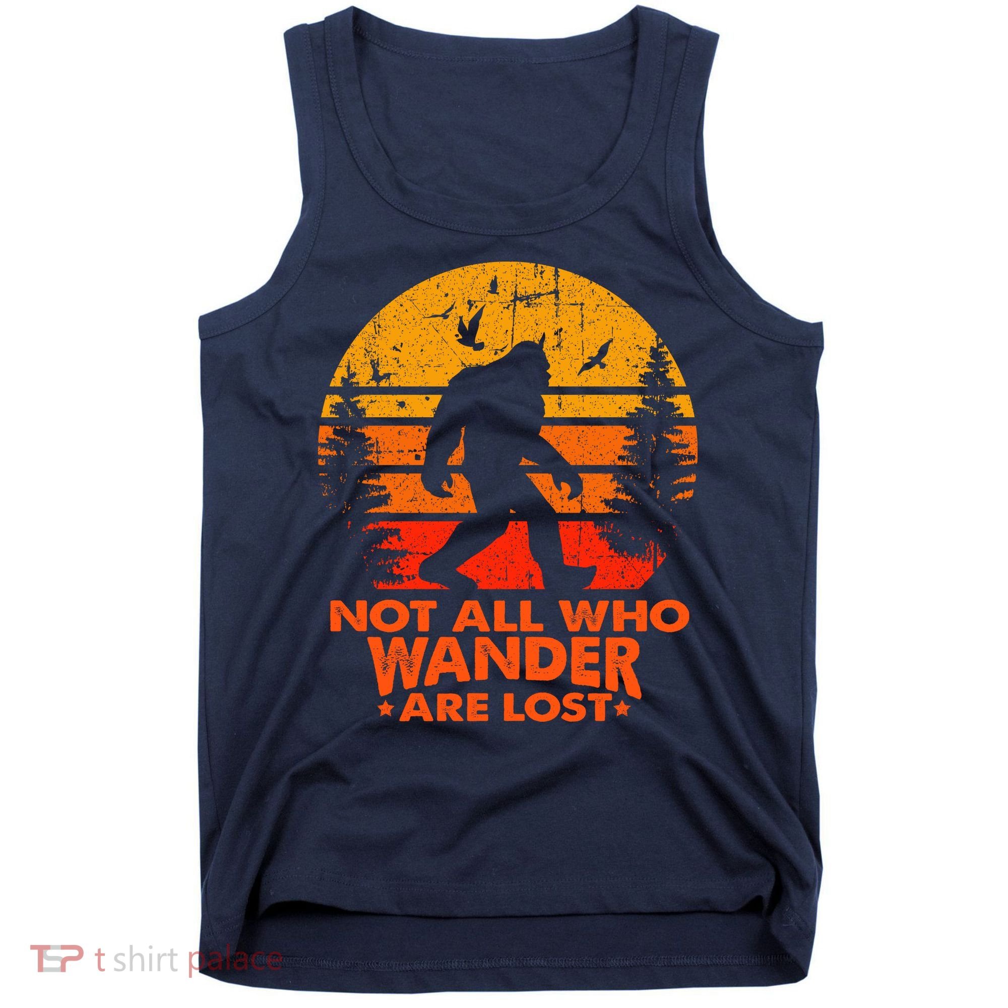 Bigfoot Undefeated Hide And Seek Champion Distressed Sunset Tank Top