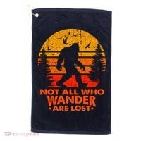 Bigfoot Undefeated Hide And Seek Champion Distressed Sunset Golf Towel thumb 0