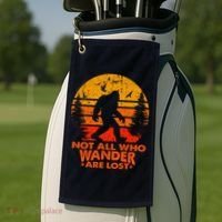 Bigfoot Undefeated Hide And Seek Champion Distressed Sunset Golf Towel thumb 2