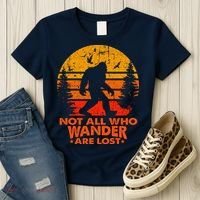 Bigfoot Undefeated Hide And Seek Champion Distressed Sunset Women's T-Shirt thumb 3