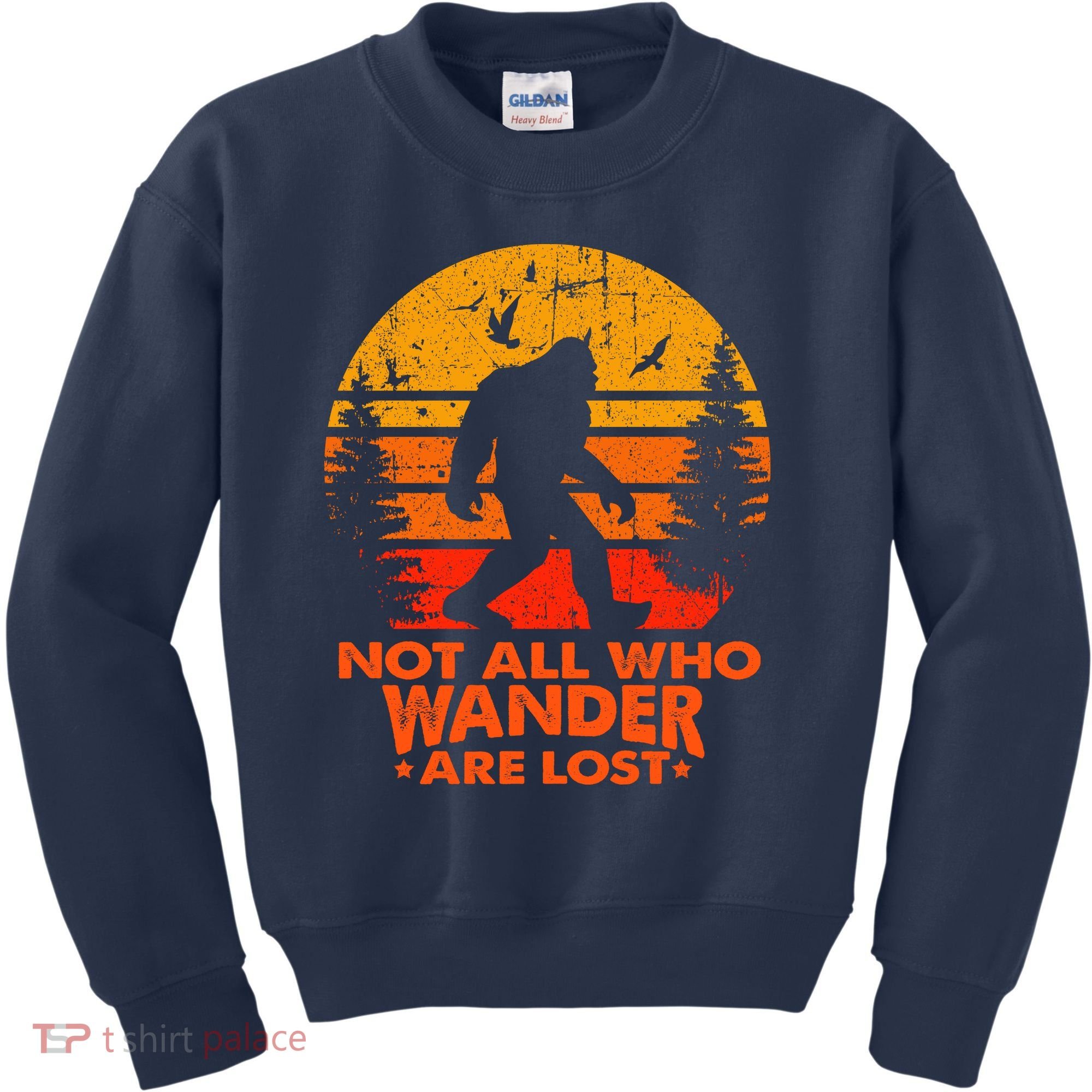 Bigfoot Undefeated Hide And Seek Champion Distressed Sunset Kids Sweatshirt