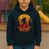 Bigfoot Undefeated Hide And Seek Champion Distressed Sunset Kids Hoodie thumb 3