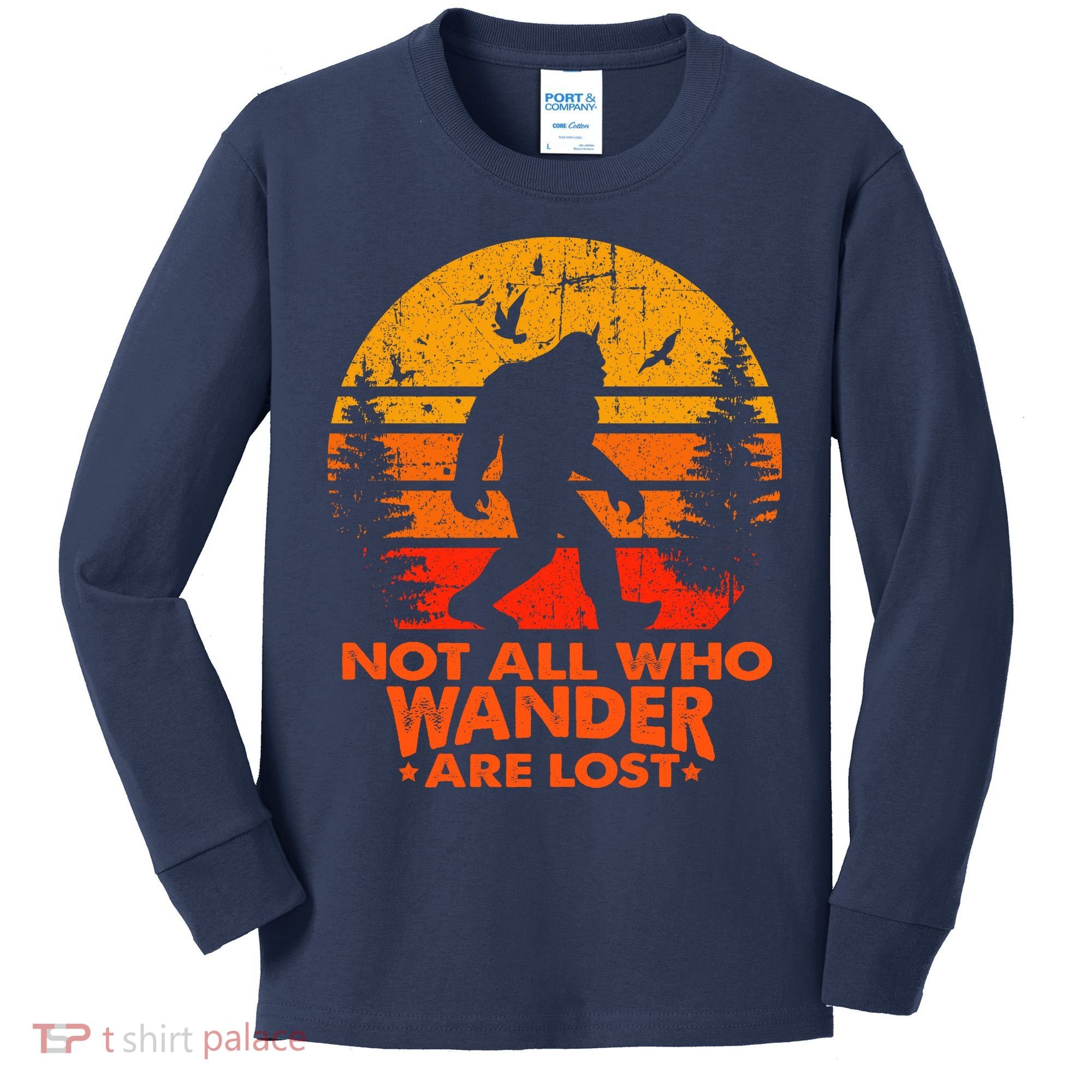 Bigfoot Undefeated Hide And Seek Champion Distressed Sunset Kids Long Sleeve Shirt