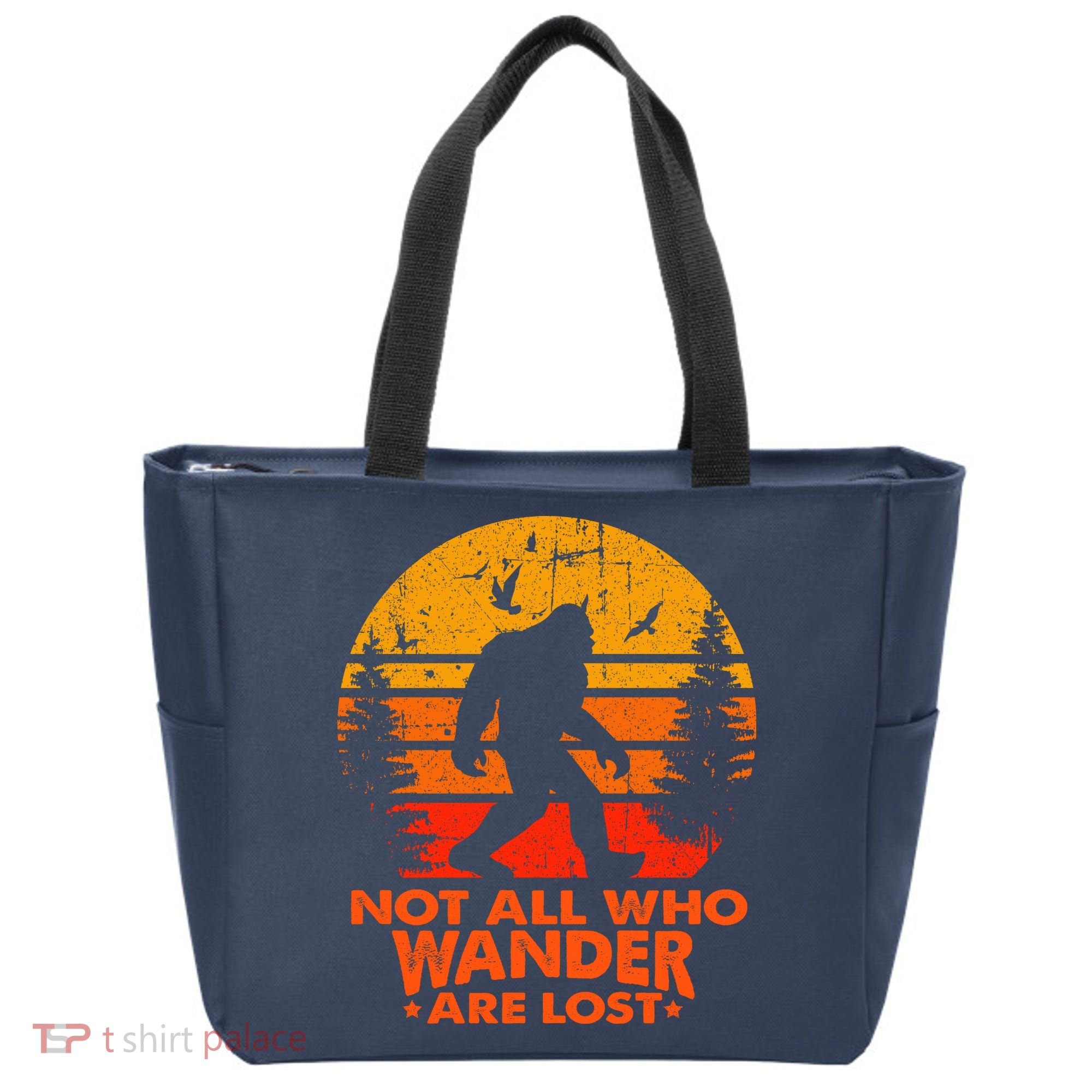 Bigfoot Undefeated Hide And Seek Champion Distressed Sunset Tote Bag
