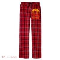 Bigfoot Undefeated Hide And Seek Champion Distressed Sunset Men's Flannel Plaid Pajama Pants thumb 0
