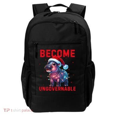 Become Ungovernable Hippo Christmas Lights Fun Funny Backpack