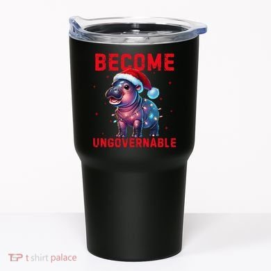 Become Ungovernable Hippo Christmas Lights Fun Funny Tumbler