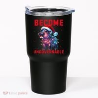 Become Ungovernable Hippo Christmas Lights Fun Funny Tumbler thumb 0