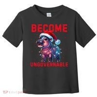 Become Ungovernable Hippo Christmas Lights Fun Funny Toddler T-Shirt thumb 0