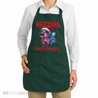 Become Ungovernable Hippo Christmas Lights Fun Funny Apron thumb 2