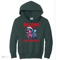 Become Ungovernable Hippo Christmas Lights Fun Funny Kids Hoodie thumb 0