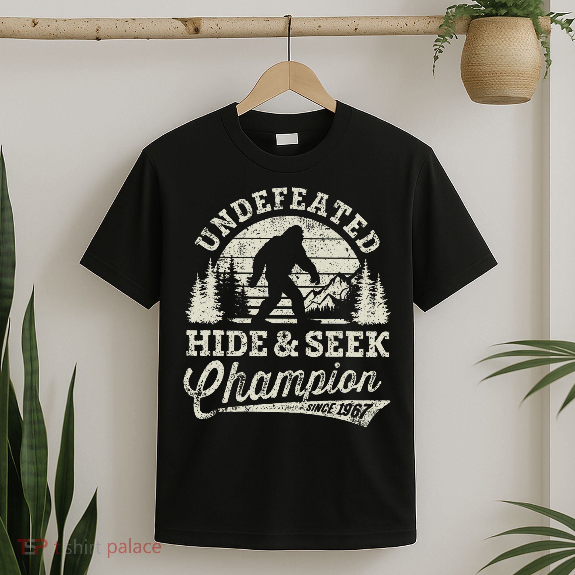 Bigfoot Undefeated Hide And Seek Champion Vintage T-Shirt