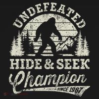 Bigfoot Undefeated Hide And Seek Champion Vintage T-Shirt thumb 7