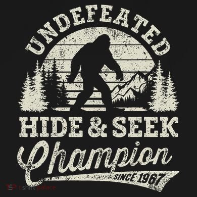Bigfoot Undefeated Hide And Seek Champion Vintage Magnet