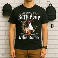 Buckle Up Halloween Buttercup You Just Flipped Witch Switch T-Shirt thumb 6