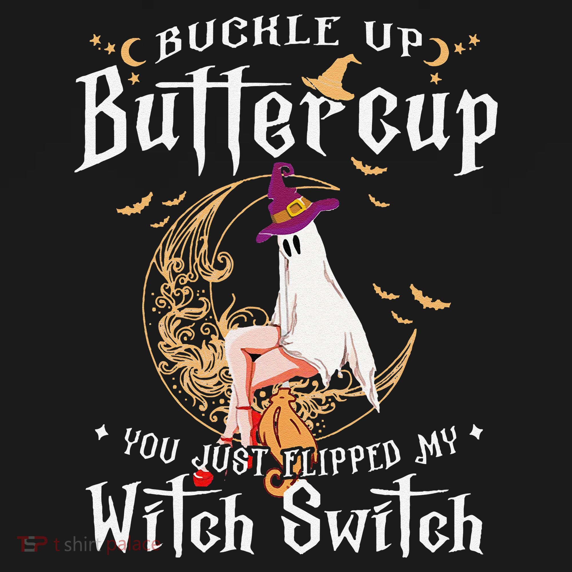 Buckle Up Halloween Buttercup You Just Flipped Witch Switch Women's Hoodie