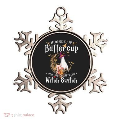 Buckle Up Halloween Buttercup You Just Flipped Witch Switch Ornament