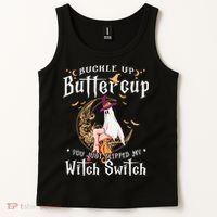 Buckle Up Halloween Buttercup You Just Flipped Witch Switch Tank Top thumb 2