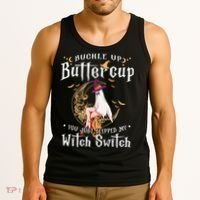 Buckle Up Halloween Buttercup You Just Flipped Witch Switch Tank Top thumb 3
