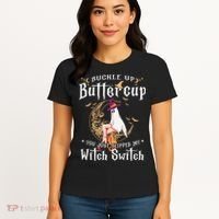 Buckle Up Halloween Buttercup You Just Flipped Witch Switch Women's T-Shirt thumb 4