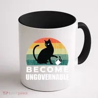 Become Ungovernable I Do What I Want Funny Cat Coffee Mug thumb 1