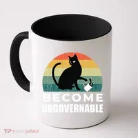 Become Ungovernable I Do What I Want Funny Cat Coffee Mug thumb 0